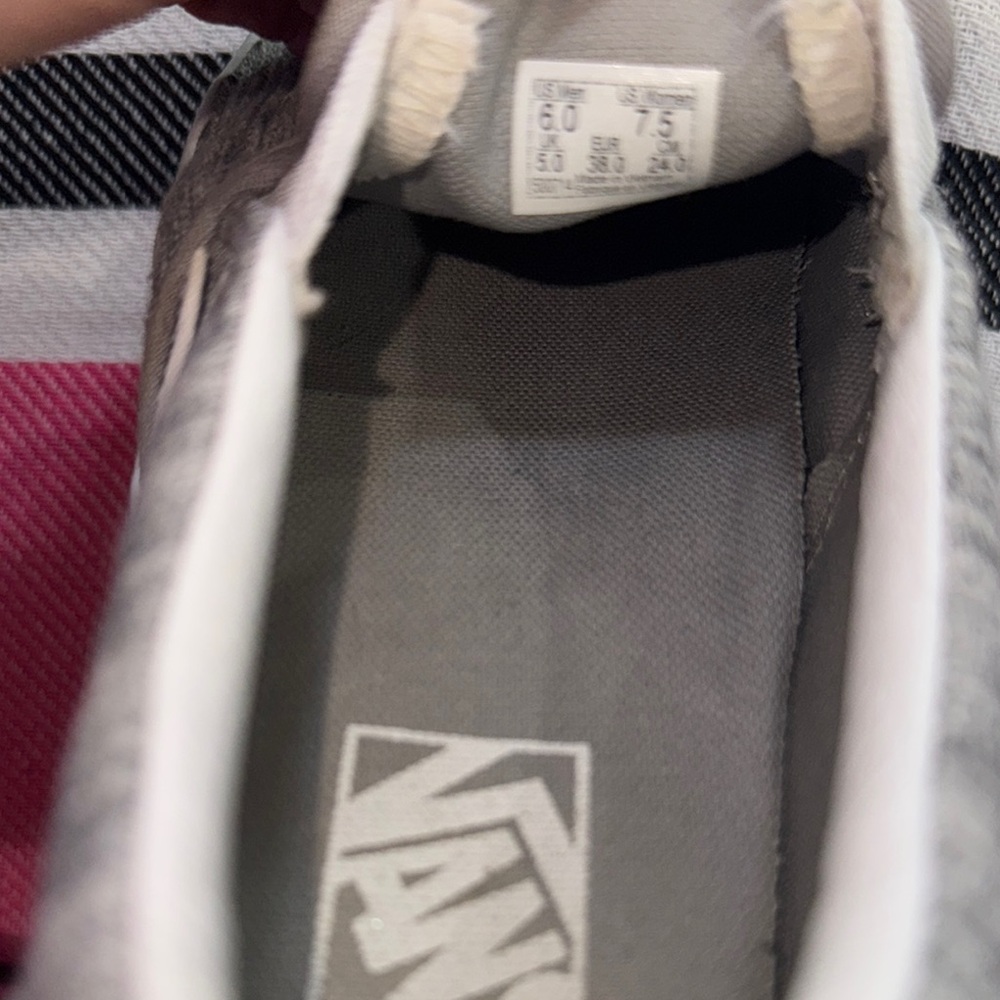 Vans Gray Slip-On Sneakers with Rubber Soles - Picture 5 of 7
